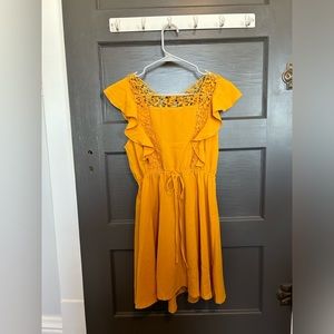 Yellow mini sundress
